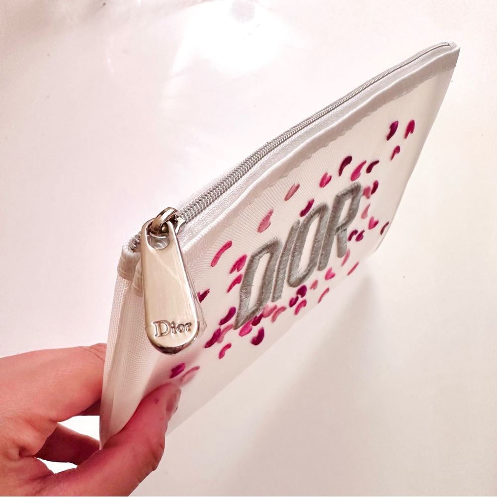Dior White Pouch with Pink and Silver Details Original - Picture 5 of 6